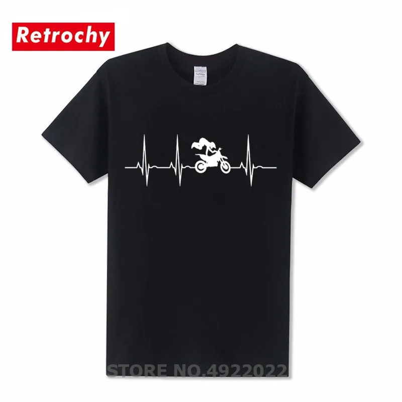 

Stylish Heartbeat BMX T-Shirt Funny MTB Mountainbike Downhill T Shirt Men Summer Aerobic Cycling Tshirt Bike Lovers Gift Clothes