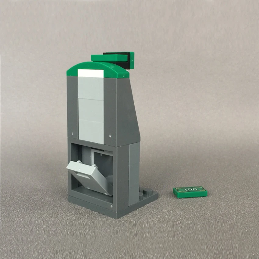 Compatible With Legoings City Street View Blocks DIY ATM Coin Cash Machine MOC Accessories Brick Kids DIY Toys Gift (4)