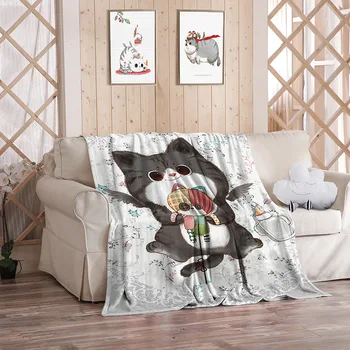 

Cartoon Animals Summer Blankets Adults Bed Sheet Flannel Air-conditioning Blanket Car Nap Throw Baby Children Sleeping Throws