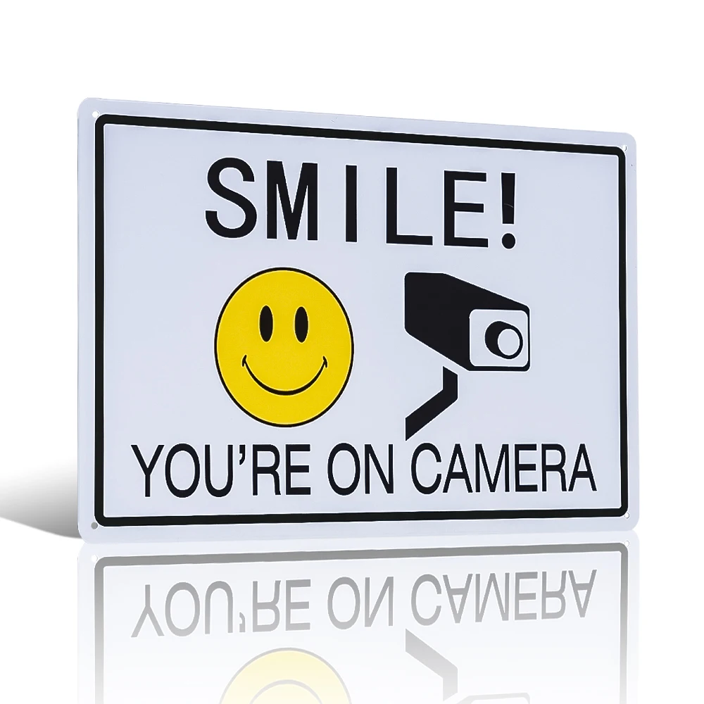 CCTV 400 x 300mm Smile you are on camera sign 