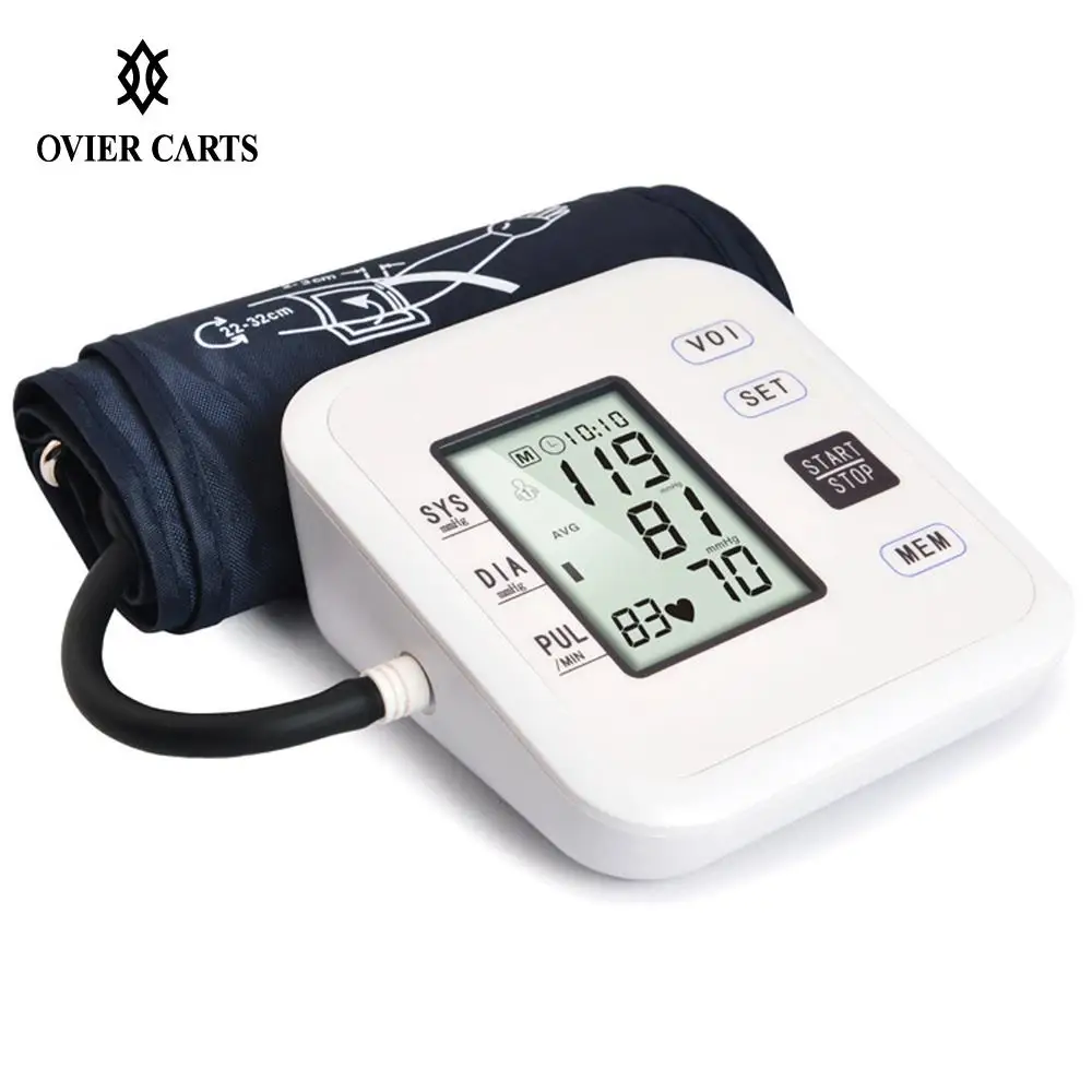 Upper Arm Style Automatic Electronic Blood Pressure Monitor Large LCD Display Intelligent Meter Measurement Tool | Красота и здоровье