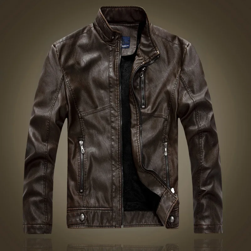 AliExpress-Europe And America MEN'S Leather Coat Locomotive Leather Jacket Men'S Wear Autumn And Winter Coat