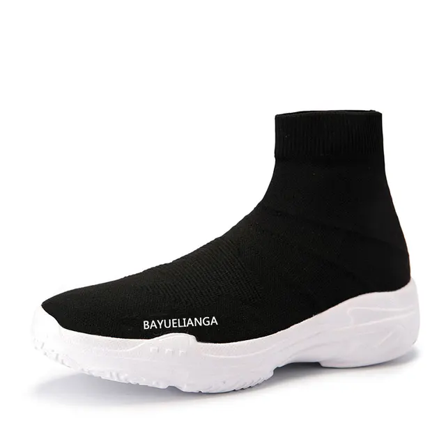 Women Shoes Unisex Short Plush Shoes HighTop Men Socks Boots Soft Sneakers Women Large Size 35-46 Women Platform Vulcanize Shoes Black