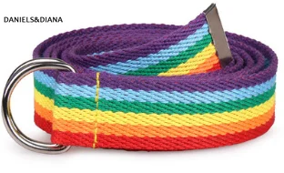 

Hot Sale new Trendy rainbow Colors Exquisite Waist Belt for Women Lady Pretty canvas Thin Skinny Waist Belt Dress Accessory