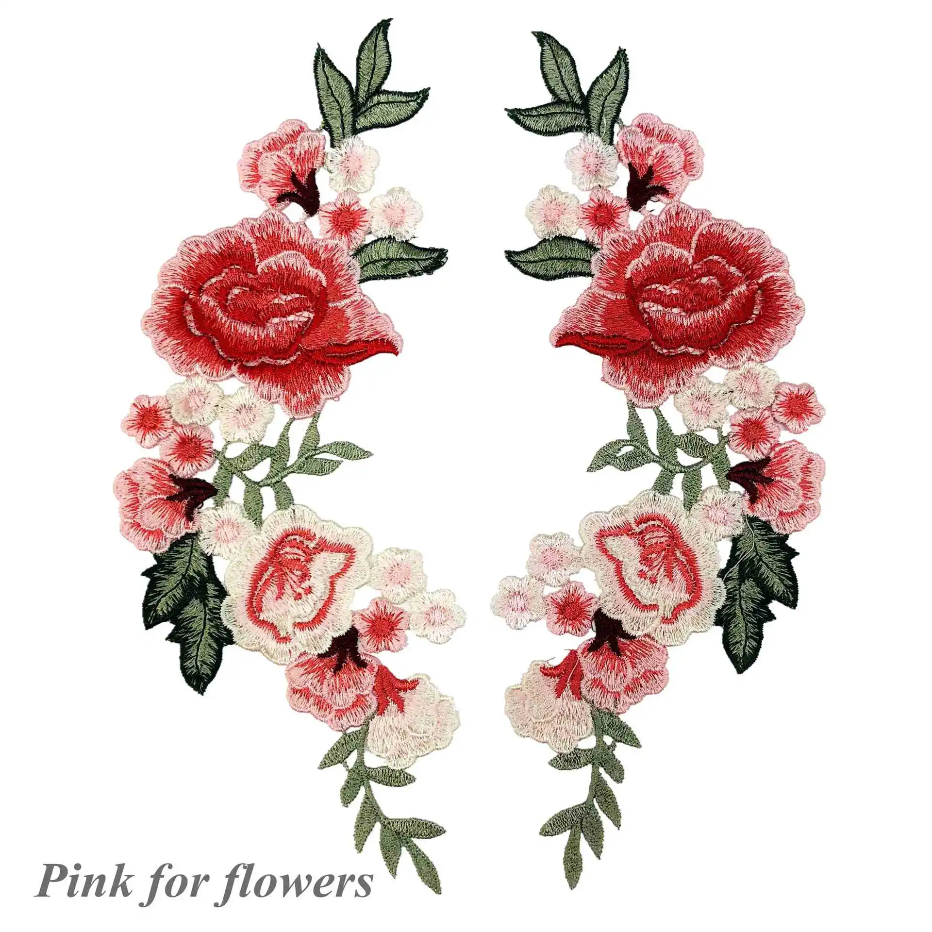 Новый комплект из 2 предметов платье с вышитой красной розой шить на патч цветок