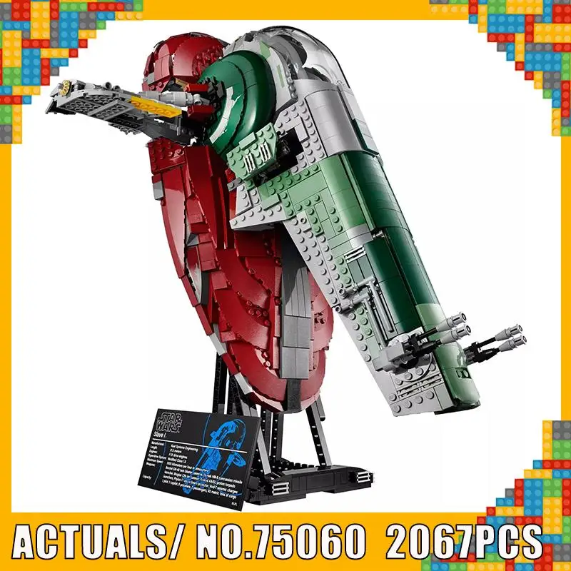 Baratos Bloques de construcción creativos de la serie Star Wars UCS I Slave n. ° 1 compatibles con LegoINGlys 75060 2067 Uds. De juguete tradicional