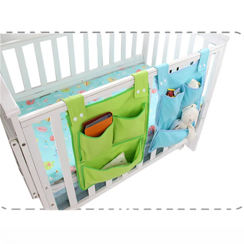 Baby Bed Hanging Storage Bag Infant Nursery Hanging Storage Bag Diaper Pocket For Newborn Baby Kids Bed Crib Organizer Toy