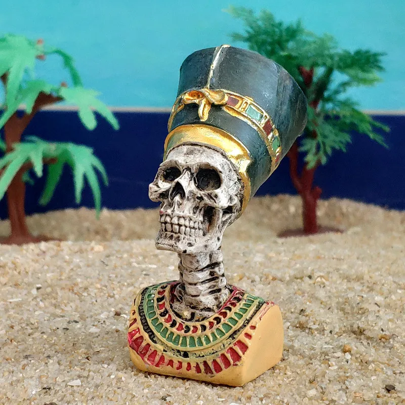 Resin Zombie Miniature Coffin Mummy Figurine Craft Sandplay Sand Table Props 