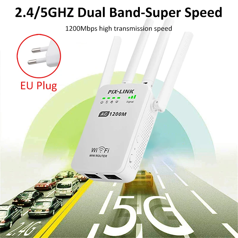 wireless wi-fi 802.11n 1200mbps 2.4g firewall router repeater extender repetidor booster for xiaomi wi fi wifi versterker