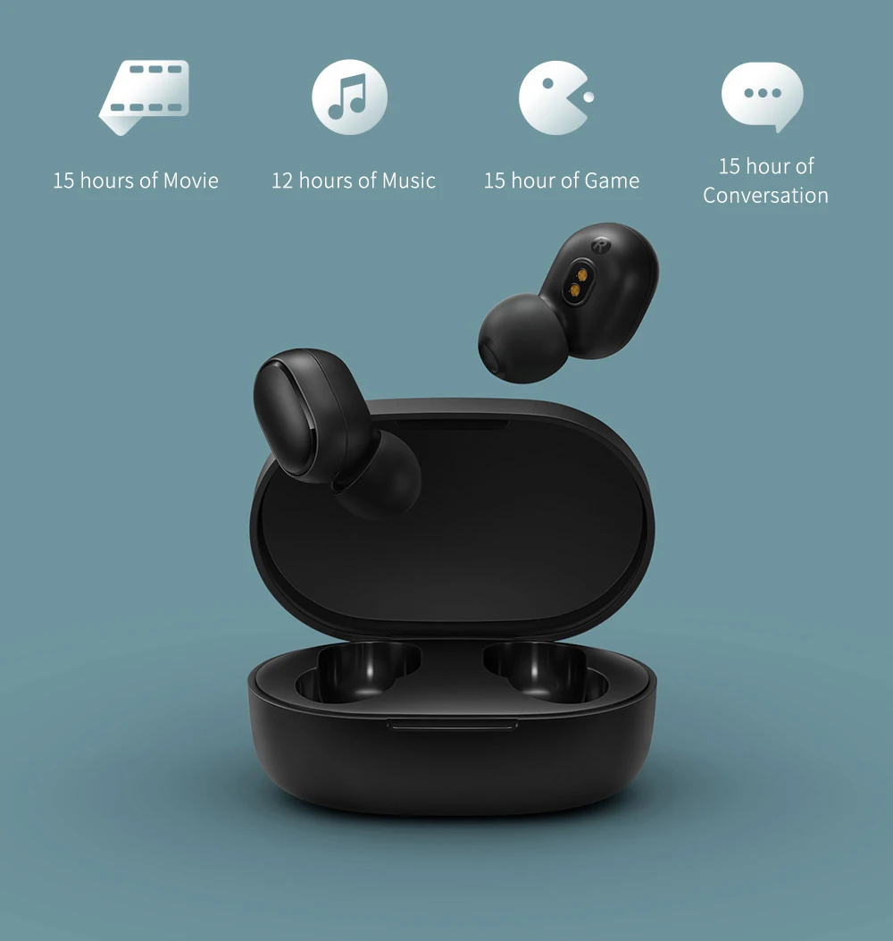Xiaomi Redmi Airdots TWS Auricular Bluetooth BT 5.0 Estéreo Bajo Inalámbrico Auriculares de reducción de ruido Micrófono Manos libres Auriculares Control de AI, Versión inglesa (8)