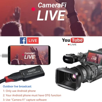 

USB 2.0 HDMI Card 1 Way HDMI Video Card Live Recording Box DVD Camcorder HD Camera Supports