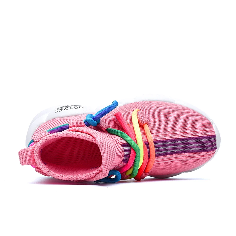 HOBIBEAR/носки для маленьких мальчиков; розовые кроссовки для маленьких девочек; дышащие кроссовки для маленьких девочек; спортивная обувь для мальчиков; светильник