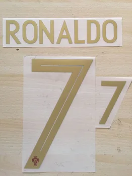 

2018 Portugal Ronaldo Nameset Quaresma Andre Silvia Flocking Nameset Printing Soccer Patch