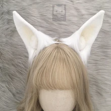 MMGG Arknights Платиновый белый снег Неко уши лисы обруч для волос для аниме Лолита косплей костюм аксессуары