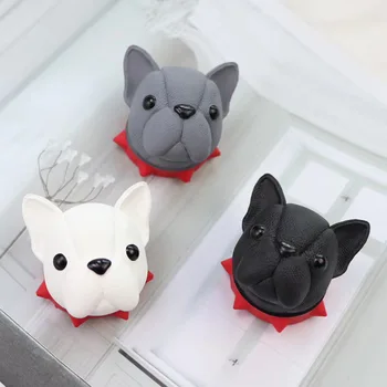 

Creative bulldog head silicone mold pet dog birthday avatar fondant mold chocolate lollipop mold molds for plaster soap mould