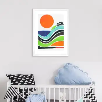 

Minimalist Landscape Painting Colourful Art canvas Poster Home Decor 12x18 24x36inch