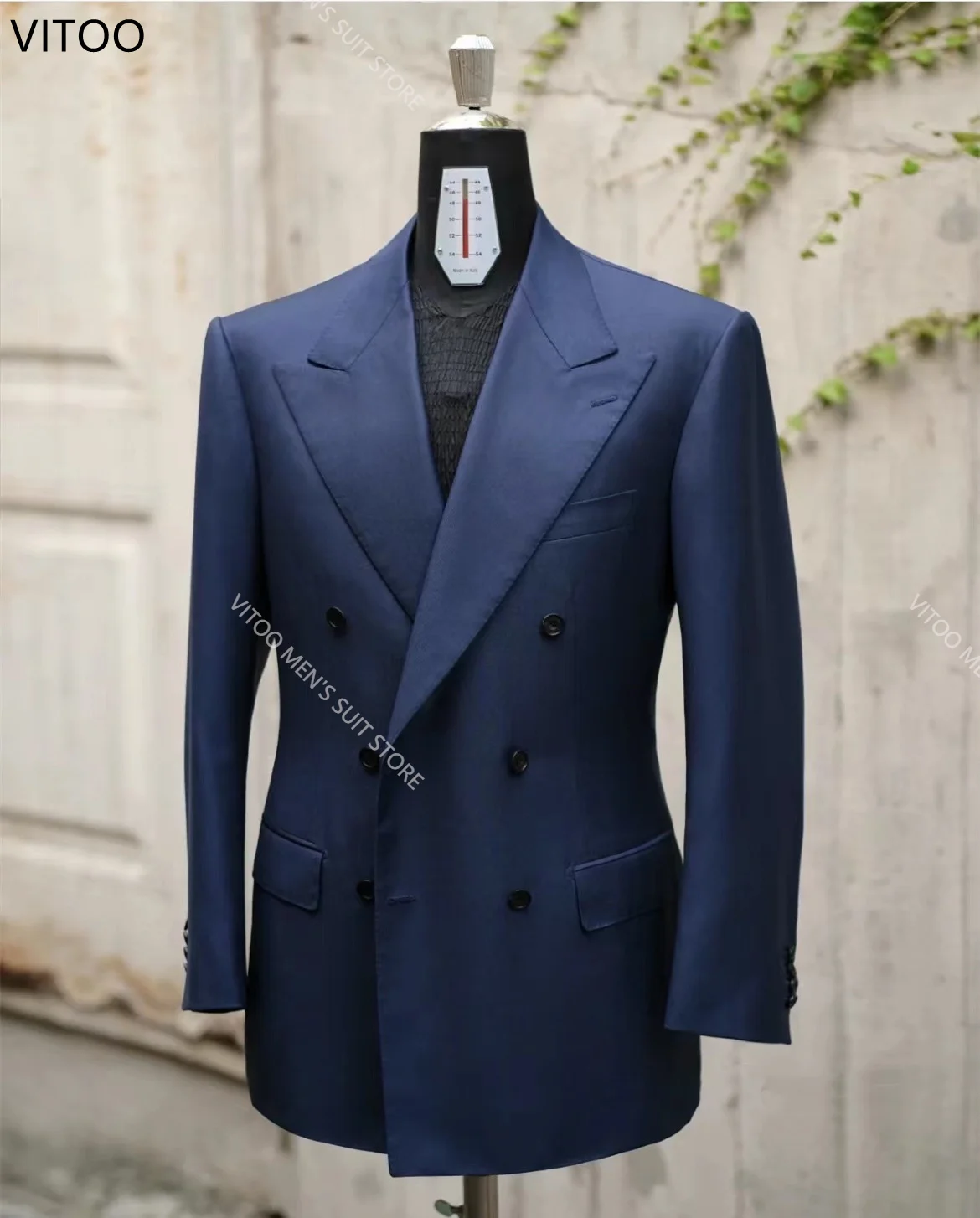 

Navy Men's Suits Casual Marriage Groom Blazer Pants Custom Homme Tuxedo Men For Wedding Dress Coat Pant Latest Design Business