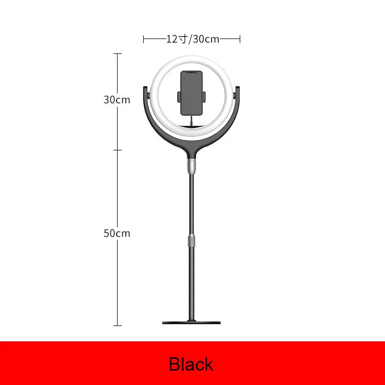 Кольцевой светильник с регулируемой яркостью 30 см/12 дюймов для внешней фотографии светодиодный кольцевой светильник для селфи с держателем для телефона для видеосъемки студийного микрофона