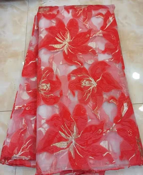 

2019 High Quality African Lace Fabric French Net Embroidery Sequins Tulle Lace Fabric For Nigerian Wedding Party Dress