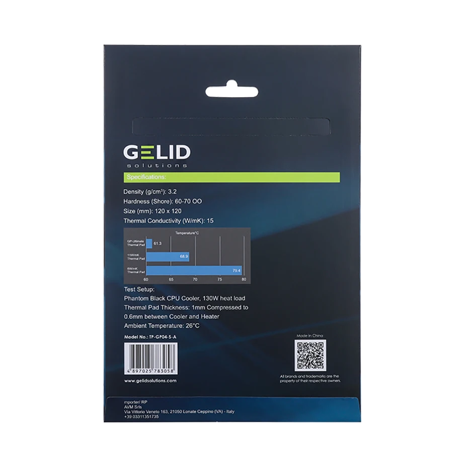 Soluções Gelid-silicone Graxa Térmica Pad Dissipação de Calor Motherboard Cpu Gpu Gráficos 15w mk Gp-ultimate - Imagem 4