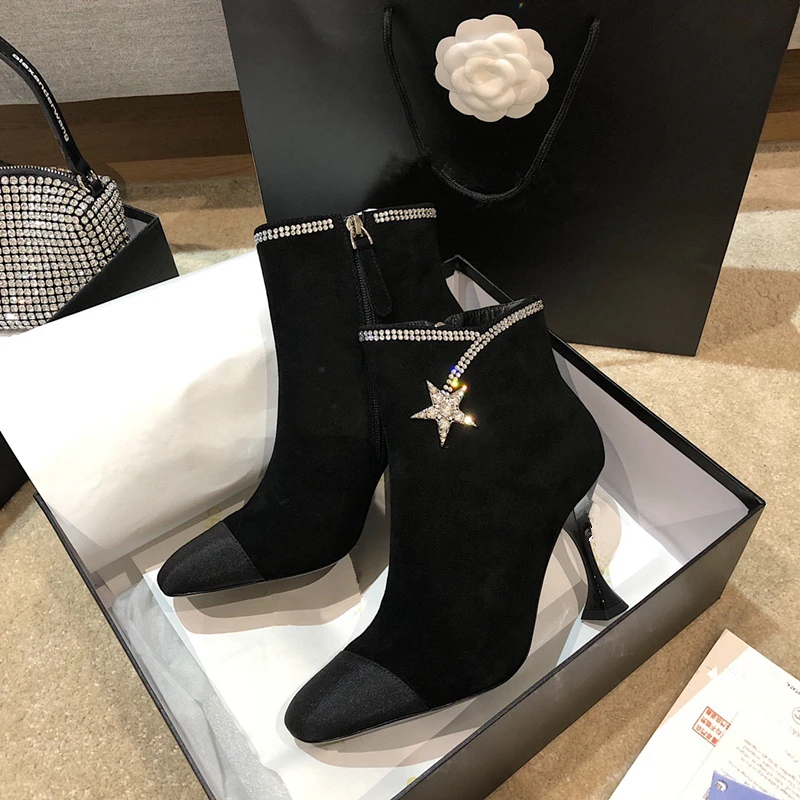 office suede ankle boots