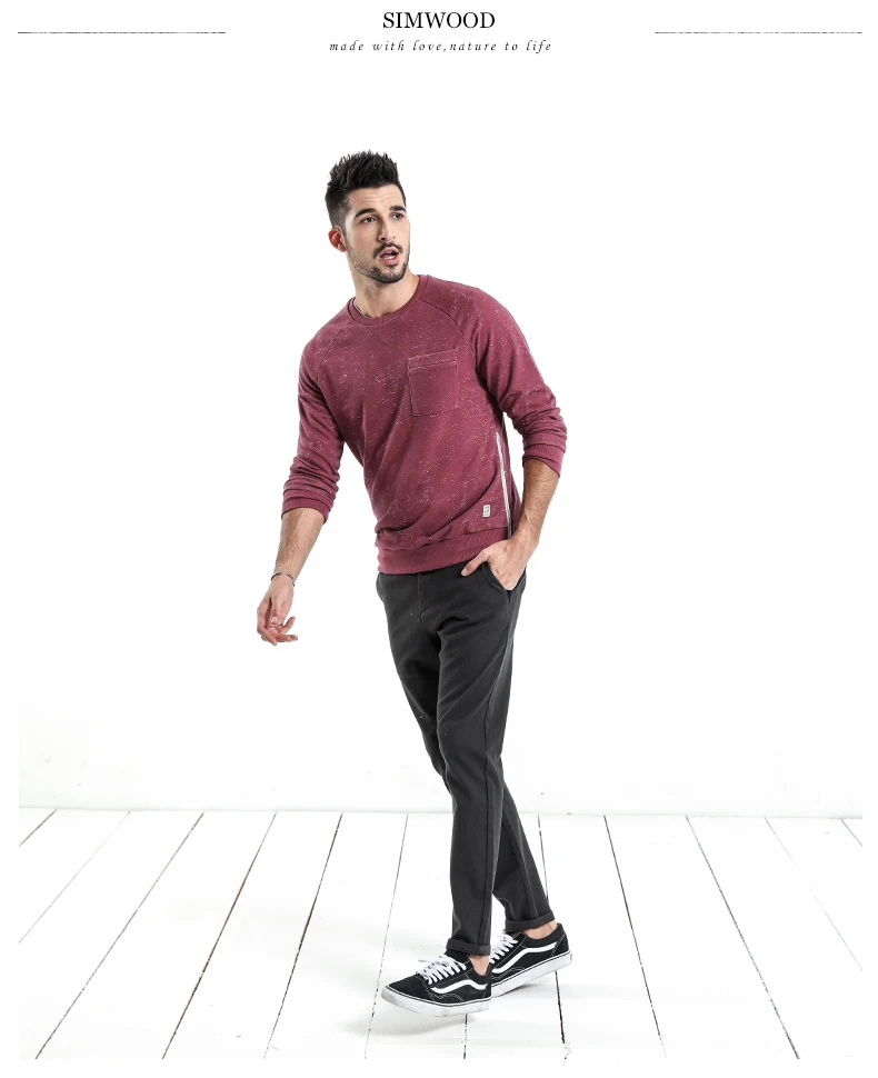 SIMWOOD 2019 новые весенние Повседневное брюки Для мужчин Тощий Slim Fit плюс Размеры Высокое качество, Большие размеры брендовая одежда XC017048