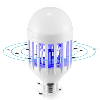 

220V E27 LED Mosquito Killer Lamp 9W 2 In 1 LED Nigh Light Anti Repellent Fly Bug Zapper Insect Killer Night Lamp LED UV Bulb