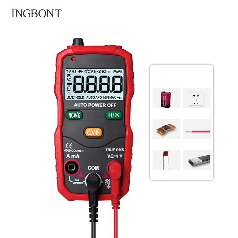 

True-RMS Digital Multimeter S1 Transistor Tester Capacitor Tester Automotive Electrical Capacitance Meter Temp Diode