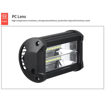 

Waterproof Car Working Light 6000K 72W Accessories IP67 Off-road vehicle Boat