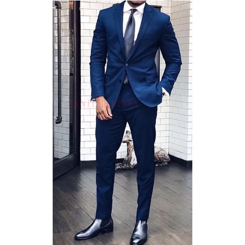ANNIEBRITNEY новейший дизайн пальто брюки мужской костюм на заказ приталенный Блейзер с брюками свадебный смокинг для жениха Мужские костюмы набор - Цвет: same as image