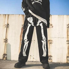 Pantalones vaqueros de pierna recta para hombre, Jeans de estilo Harajuku a la moda, ropa de calle informal de Hip Hop, holgados, color negro, 2021