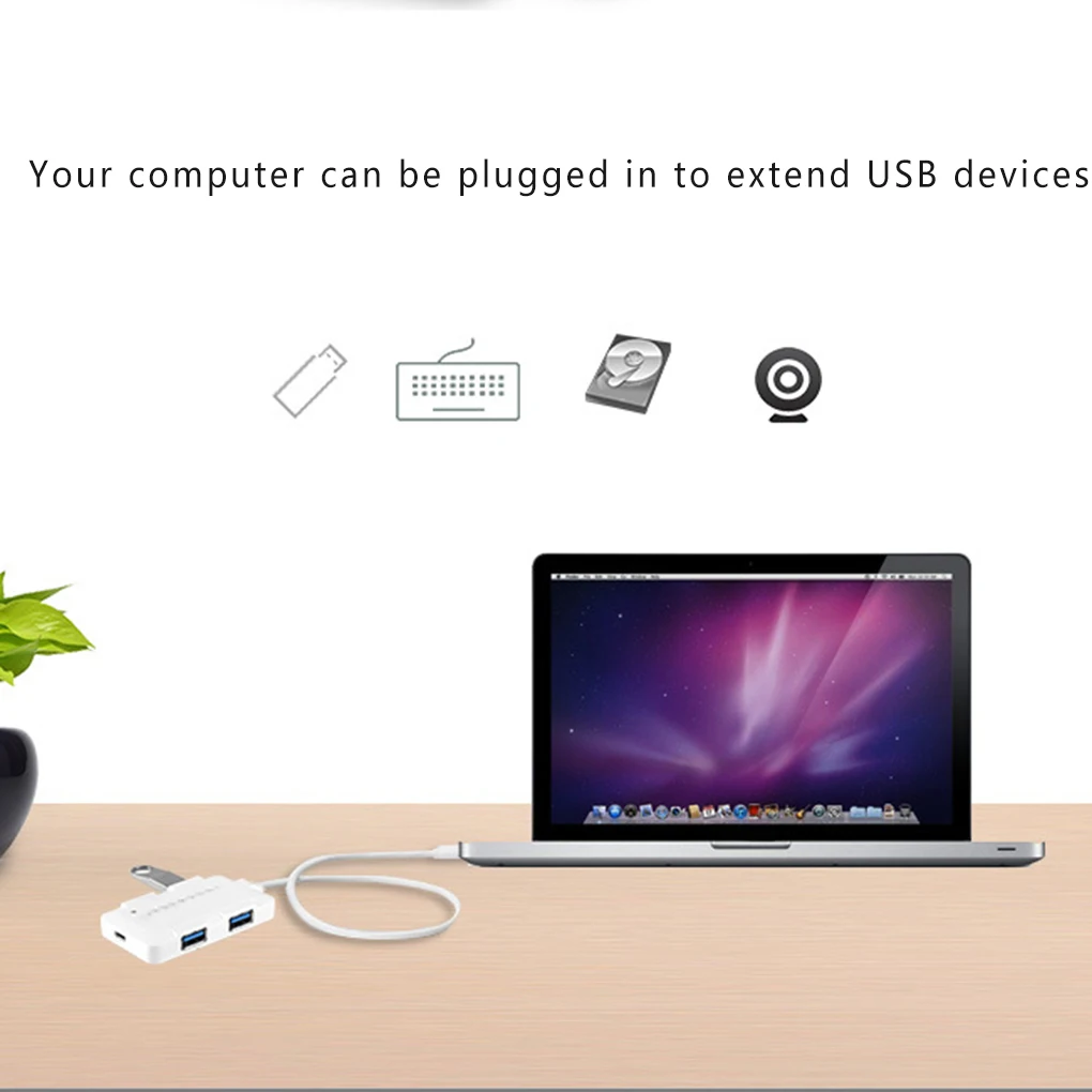 Тип c 4 порта USB концентратор USB 3,0 внешний сплиттер Замена для Macbook Pro телефон планшетный ПК ноутбук Настольный