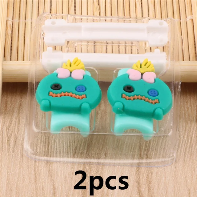 NO.11 2 шт. милый кабель передачи данных защитный чехол для IPhone11 7 8Plus usb кабель для зарядки мультфильм стежок кабель для модели Winder Cover - Цвет: NO.11