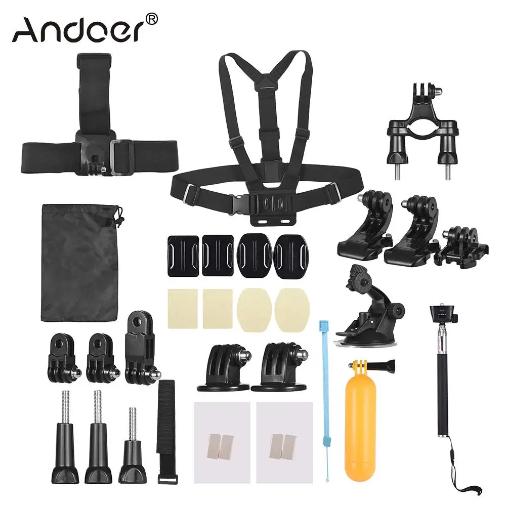 Набор аксессуаров Andoer 46 в 1 для Gopro выдвижная селфи Палка камеры go pro hero 6 5 4 3 Eken h8r