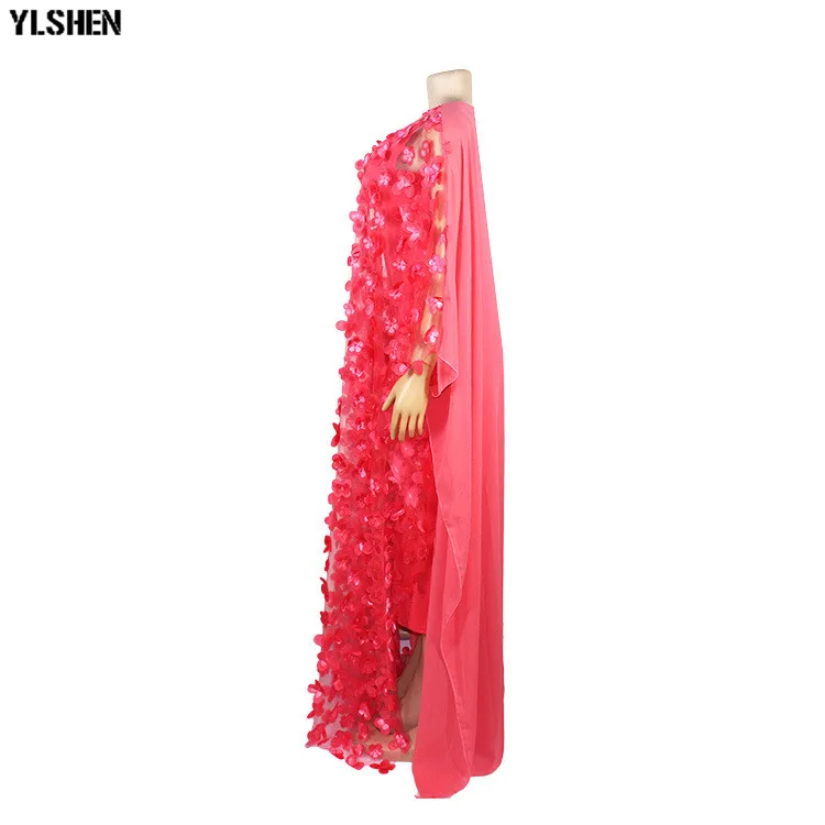 African Dresses for Women 2019 New Style African Clothes Bazin Fashion Lace Floral Boubou Robe Africain Dashiki Party Long Dress 13