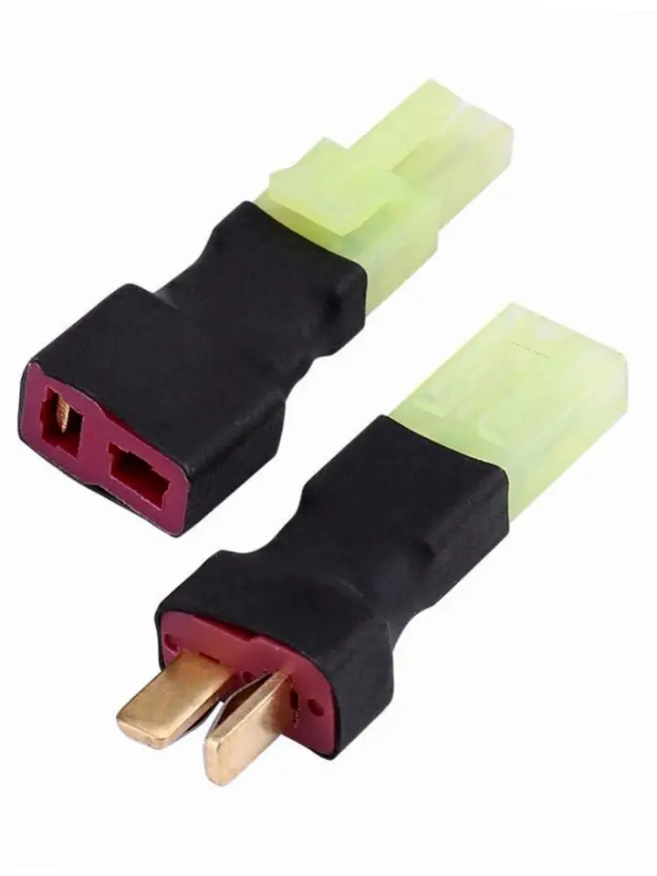 Boladge 2PCS Adattatore di Connettore Maschio Tamiya a Femmina Spina T-Plug Dean e 2PCS Adattatore di Connettore Femmina Tamiya a Maschio T-Plug Deans