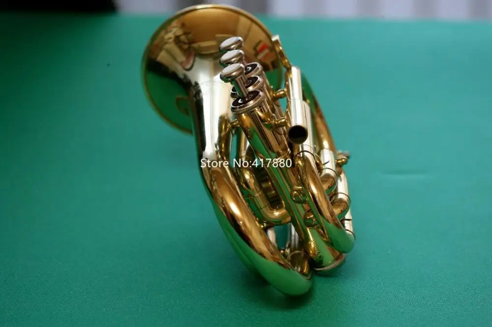 Hot Selling Jupiter JPT-416 Bb Pocket Trumpet Gold Brass Musical Instrument With Case