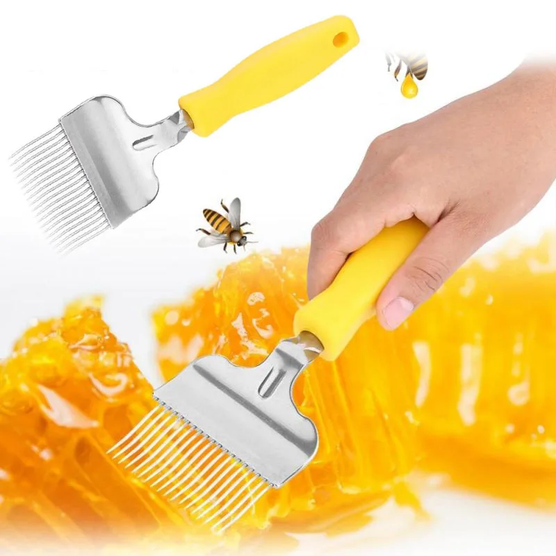 Нож для пчеловодства из нержавеющей стали пчелиный улей разворачивающая вилка Скребок Лопата Вилка для меда медовая расческа Двойная игла пчелиный скребок apicultu