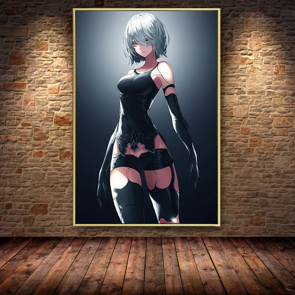 HD игра NieR: Автоматическая картина маслом на холсте плакаты и принты куадросы