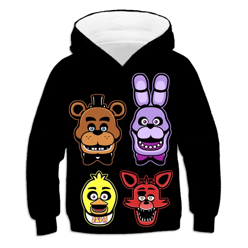 oversized children's hoodie Fnaf Hoodie Clothes Children's Clothing Baby Girls Boys Long Sleeve Kids Pullover Birthday Gifts 4t-14t Polyester hoodies for a boy