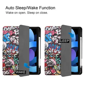 

Ipad 2020 Cover Ipad Air4 10.9 Soft Shell With Pen Slot Tri-Fold Cover Scratch-resistant Stable Support