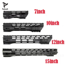 Тактический 7 10 12 15 дюймов AEG M4 M16 AR15 Free Float Quad Rail Пикатинни со стальной бочкой гайка Охотничьи аксессуары