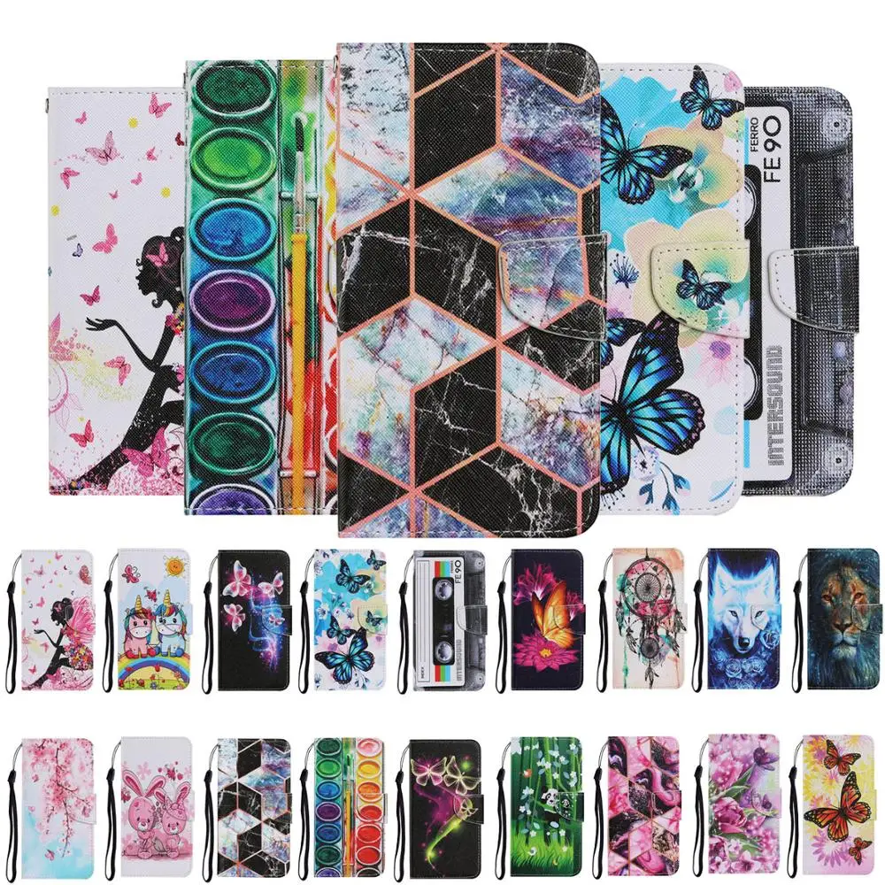 Cute Flip Case For Huawei P40 Pro on sFor P30 Lite E P40lite P 40 P40Pro Etui Leather Wallet Stand Book Cover | Мобильные телефоны