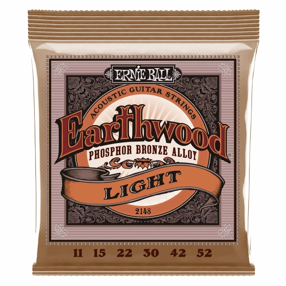 

Ernie Ball 2148 Earthwood Phosphor Bronze Light Acoustic Guitar Strings 011-052