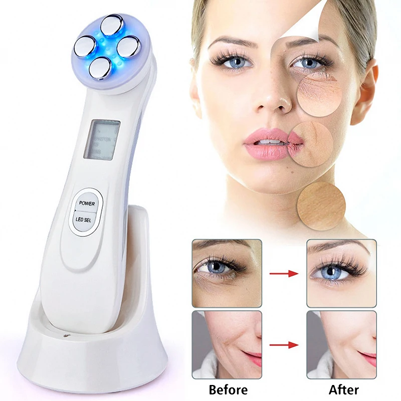 LED Photon Skin Care Multifunctional EMS Electroporation Instrument With RF Radio Frequency Wrinkle Removal Beauty | Красота и