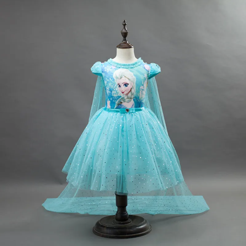 

FROZEN Frozen Aisha Princess Shawl Dress Children Childrenswear Elsa Formal Dress Children's Watch Costume