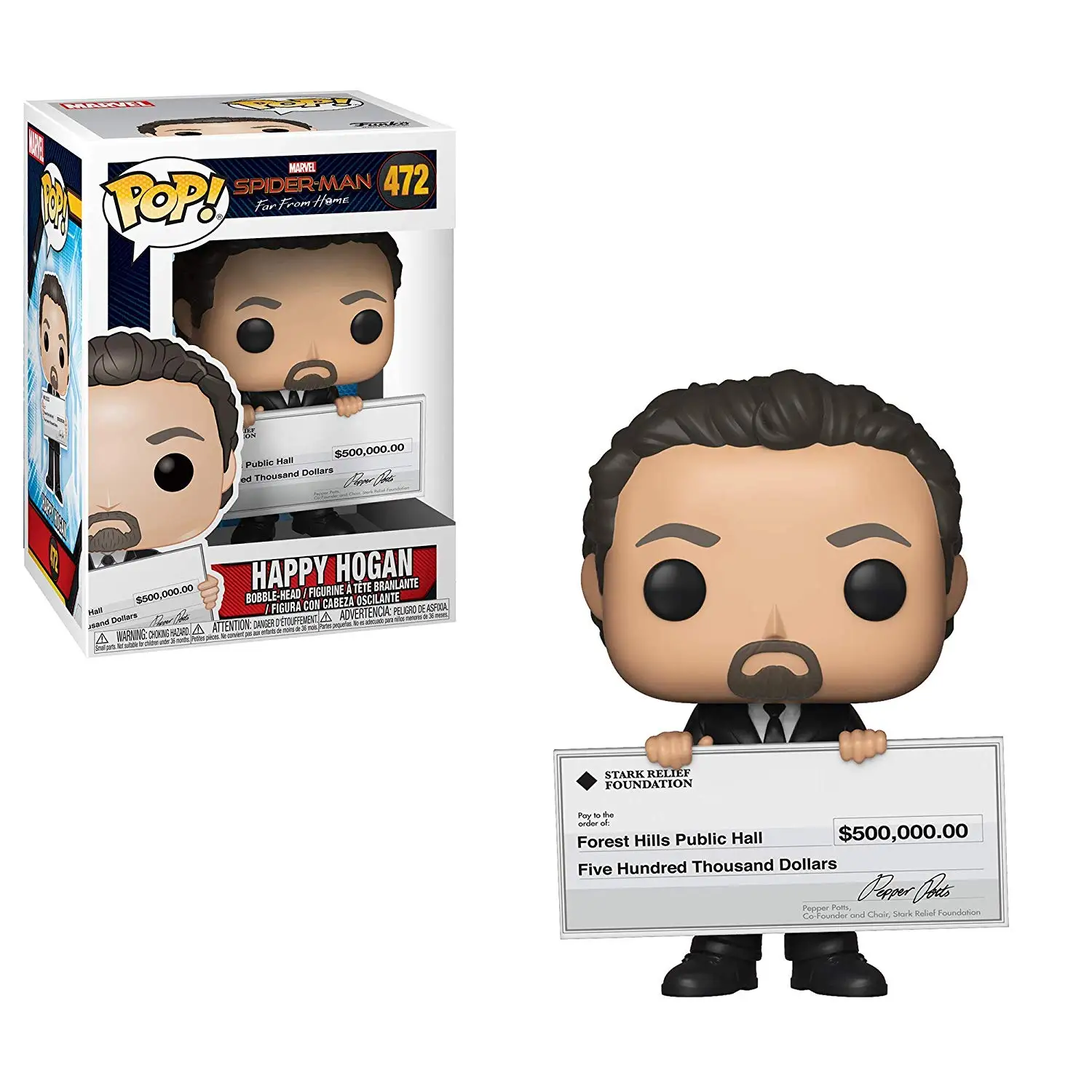 FUNKO POP Официальный Marvel: Человек-паук вдали от дома-Happy Hogan Виниловая фигурка Коллекционная модель игрушки с оригинальной коробкой