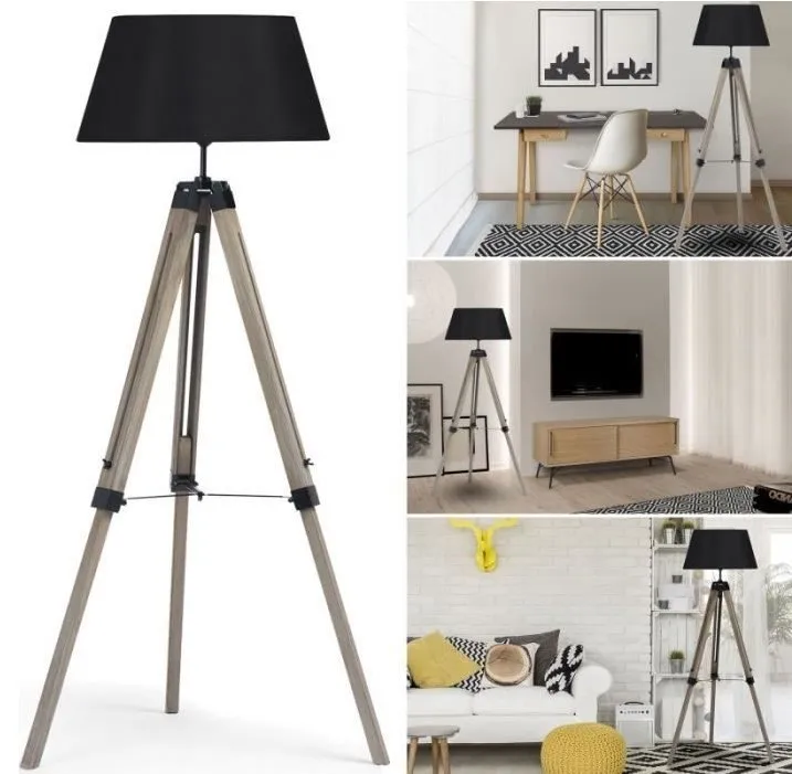Simple Style Wooden Tripod Floor Lamp LED Table For Living Room Standing Light Home Decor Luminaire HWC | Освещение