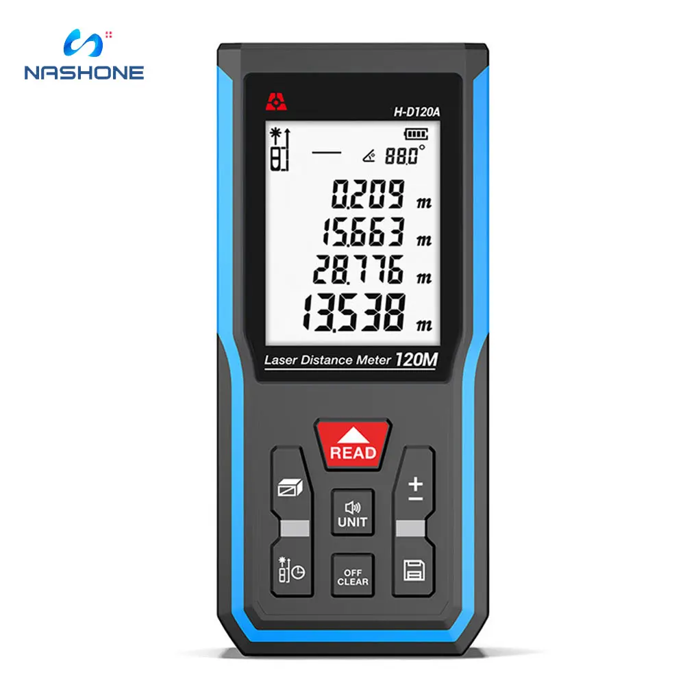 

Nashone Handheld Laser Rangefinder Tool 50/70/100/120M Digital Tape Measuring Device Laser Distance Meters Outdoor Home Measure