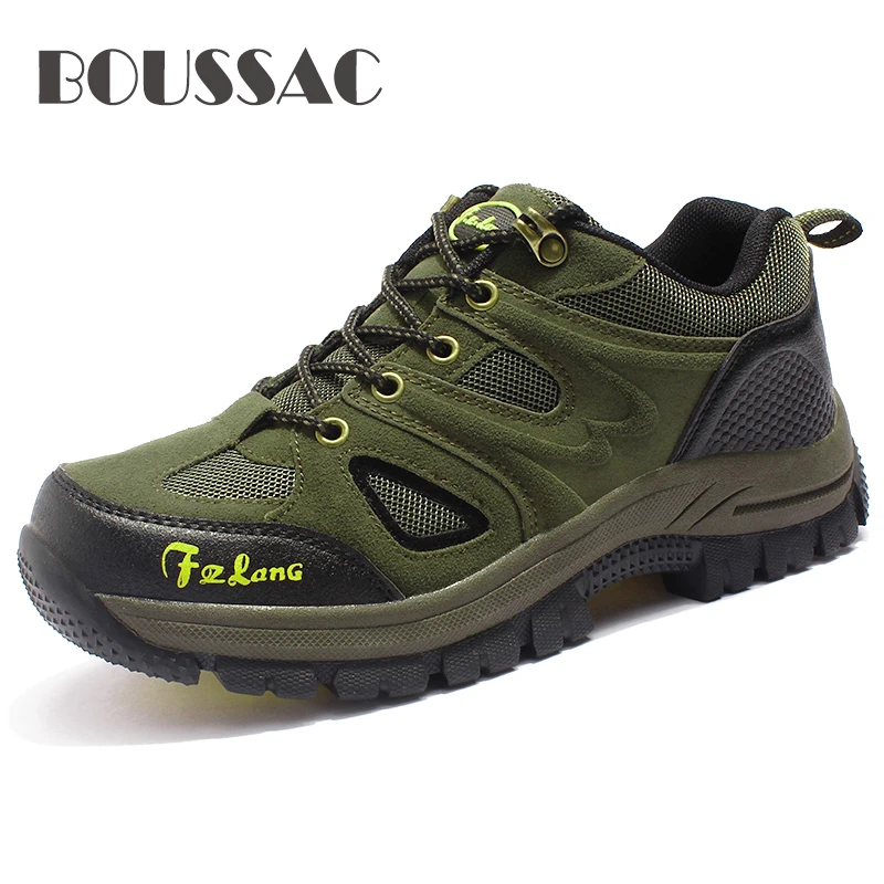 

BOUSSAC 36-48 2019 Men's Hiking Shoes Breathable Outdoor trekking shoes sneakers Men Mountain climbing shoes zapatillas hombre